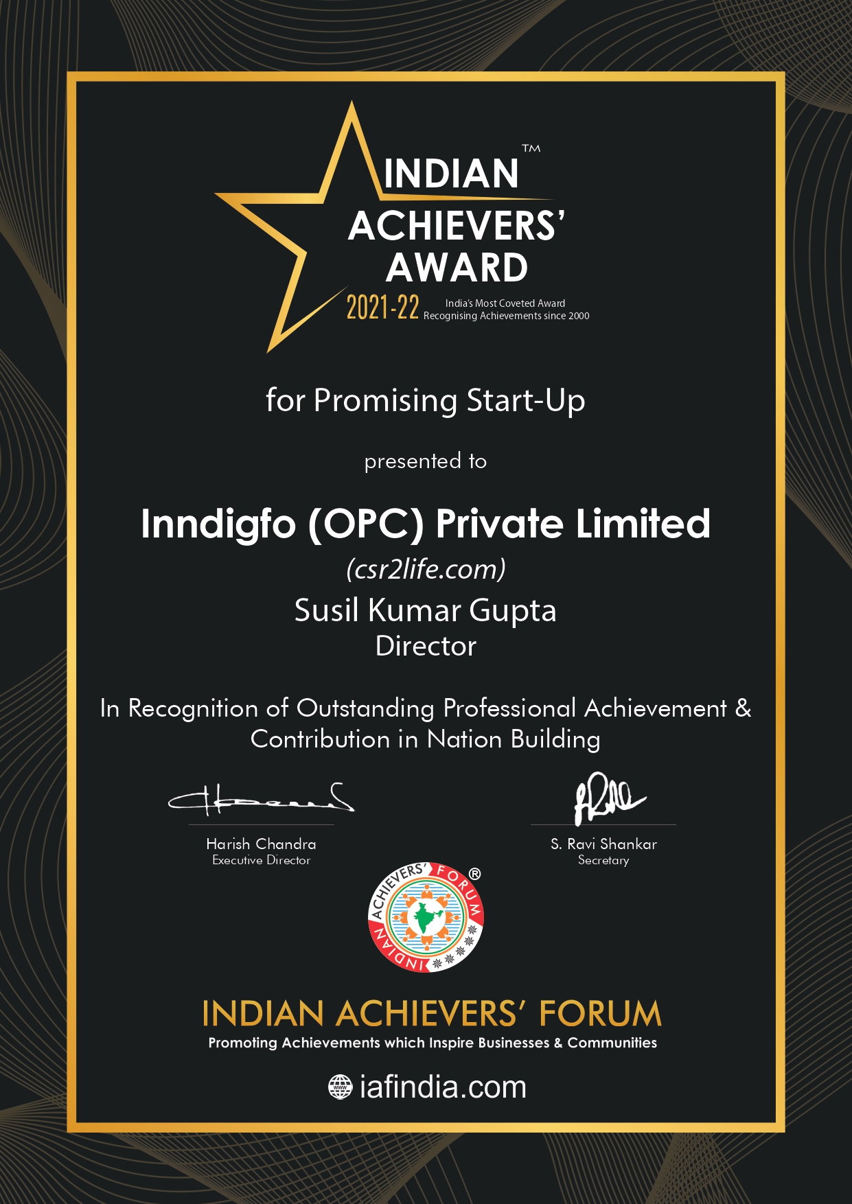 Indian Achievers' Award